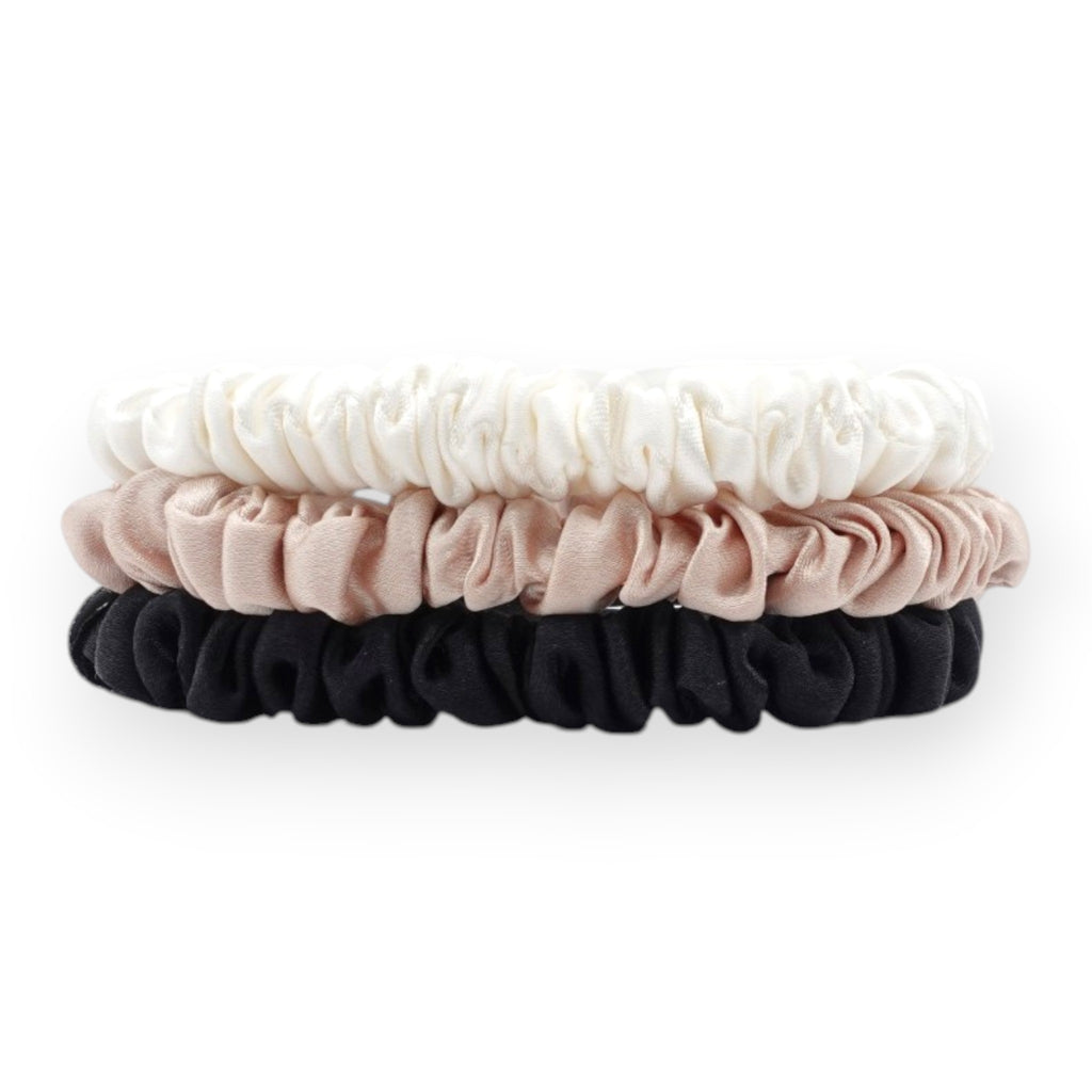 Skinny Silk Scrunchie Set of 3